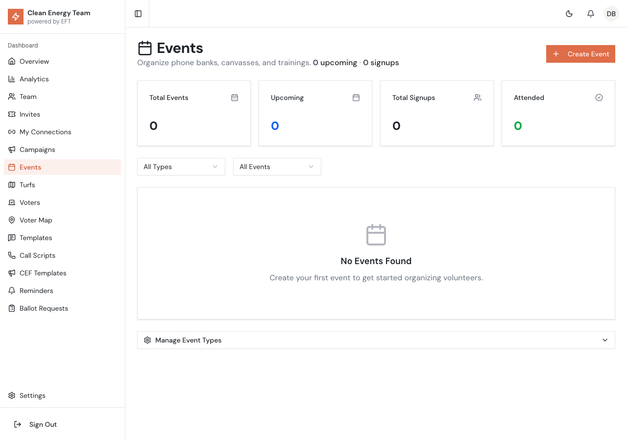 Events Management | SRP Canvass Docs