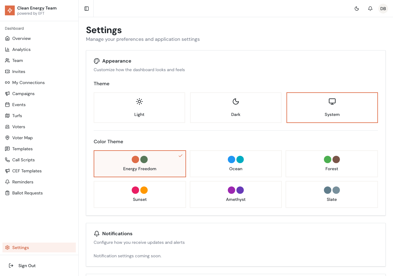 Settings | SRP Canvass Docs